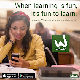 WikiFlip makes learning into a game.